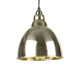 Brindley Pendant in Hammered Brass