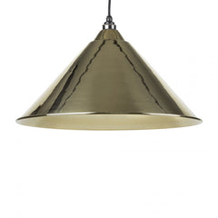 Hockley Pendant Hammered Brass From the Anvil
