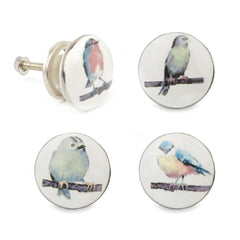 Laura Ashley Garden Birds Ceramic Pull (set of 4)