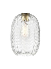 Chevron Clear Glass 180mm x 250mm