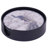 Laura Ashley Belvedere Peacock Print Set Of 4 Coasters