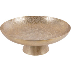 Laura Ashley Winspear Gold Leaf Embossed Round Footed Bowl, Decorative Use Only