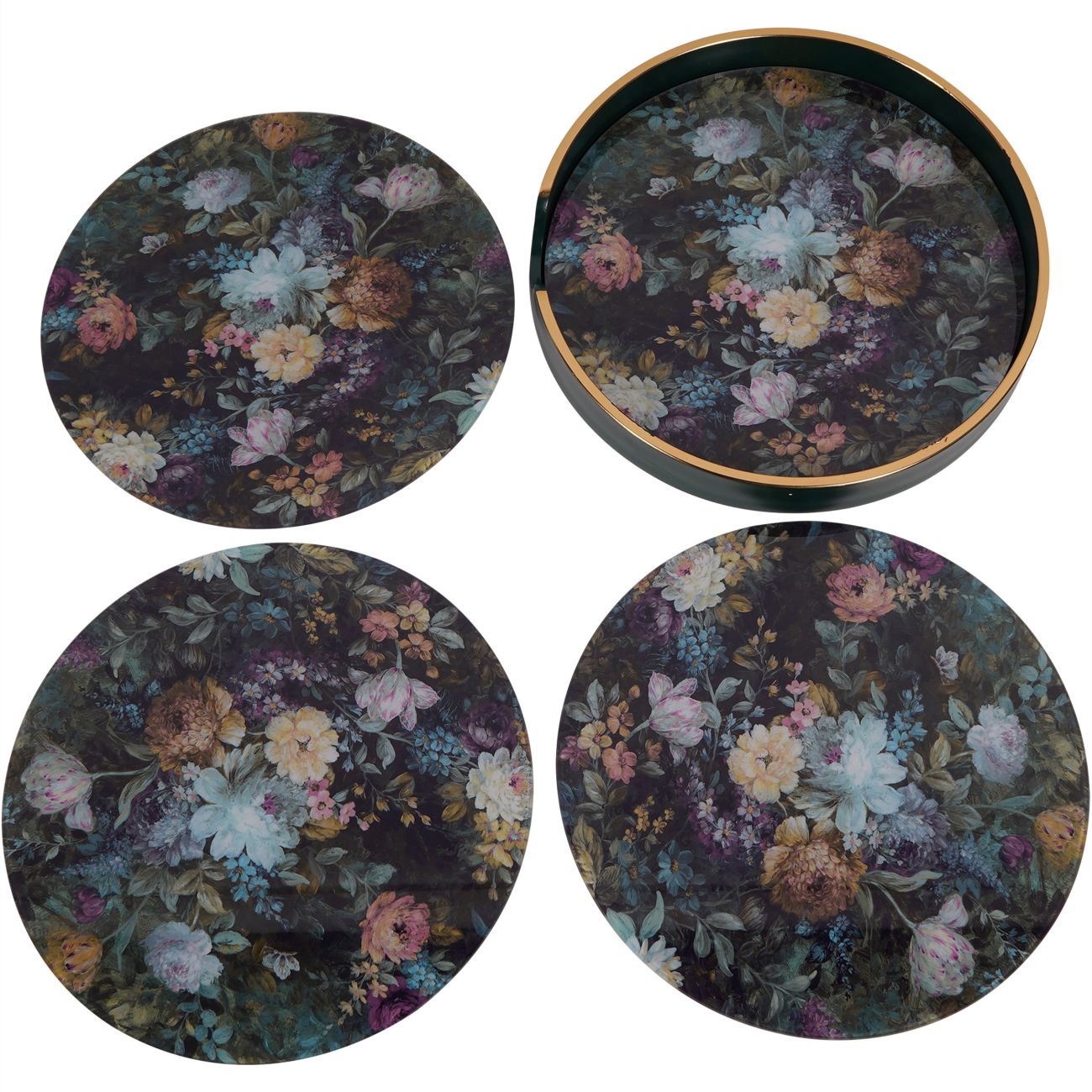 Laura Ashley Mathilde Floral Print Set Of 4 Placemats