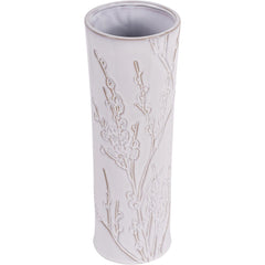 Laura Ashley White Pussywillow Stoneware Straight Vase Large
