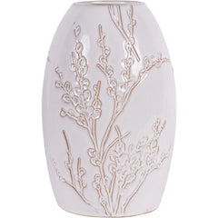 Laura Ashley White Pussywillow Stoneware Vase Large