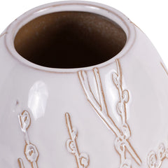 Laura Ashley White Pussywillow Stoneware Vase Large
