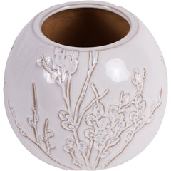 Laura Ashley White Pussywillow Stoneware Vase Small