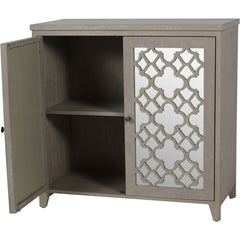 Laura Ashley Grey Greystead Wooden Mirrored Slim Sideboard