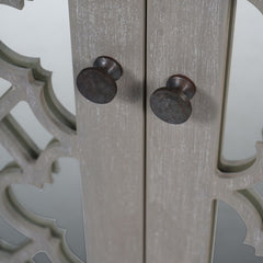 Laura Ashley Grey Greystead Wooden Mirrored Slim Sideboard