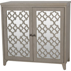 Laura Ashley Grey Greystead Wooden Mirrored Slim Sideboard