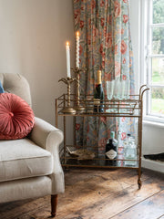 Laura Ashley Antique Brass Small Palm Tree Candlestick