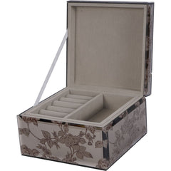 Laura Ashley Truffle Pollington Roses Medium Mirrored Printed Jewellery Box