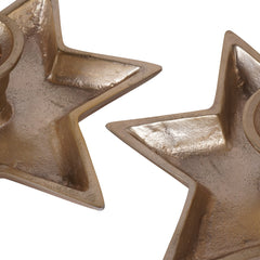 Laura Ashley Star Gold Candle Holder Small Set of 3