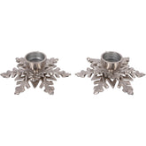 Laura Ashley Set of 2 Festive Snowflake Tealight Holders