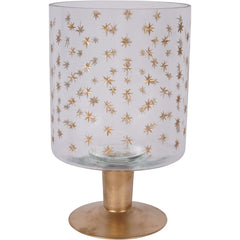 Laura Ashley Stars Glass Hurricanes