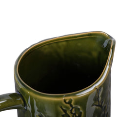 Laura Ashley Green Reactive Glaze Pussy Willow Jug