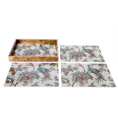 Laura Ashley Attleton Glass Placemats Set of 4