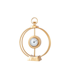 Gold Metal Framed Standing Clock
