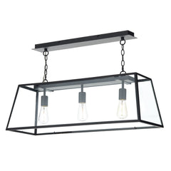 Academy 3 Light Bar Pendant Black