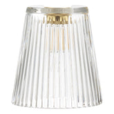 Easy Fit Clear Ribbed Glass Shade