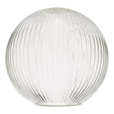Easy Fit Ribbed Round Glass Shade
