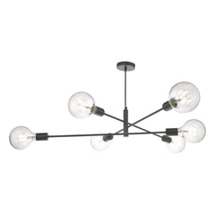 Dar Lighting Alana 6 Light Pendant Black