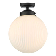 Dar Lighting Alrik Bathroom Ceiling Light Matt Black