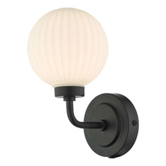 Dar Lighting Alrik Bathroom Wall Light Black