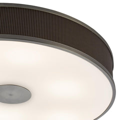 Alvaro 6 Light Flush Antique Bronze With Brown Shade