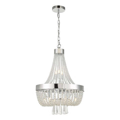 Dar Lighting Alyssa 9 Light Pendant Polished Chrome Glass