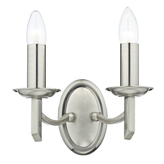 Ambassador Wall Light Satin Chrome Dar Lighting