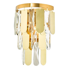 Amira 2 Light Wall Light Polished Gold Crystal dar Lighting