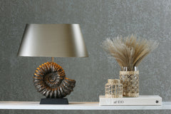 David Hunt Lighting Ammonite Table Lamp In Bronze, Sold Base Only