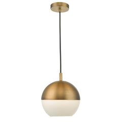 Andre Pendant Aged Brass Opal Glass