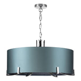Annabelle 6 Light Pendant Polished Nickel With Bespoke Shade