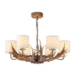 David Hunt Lighting Antler 6 Light Pendant Complete with Shades