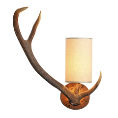 David Hunt Lighting Antler Wall Light Left hand with Shade