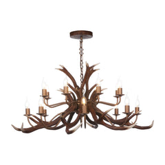 Antler 16 Light Armed Pendant Rustic Fitting Only