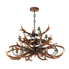 David Hunt Lighting Antler 17 Light Tiered Chandelier