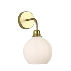 David Hunt Lighting Apollo Wall Light in Butter Brass Opal Glass