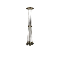 David Hunt Lighting Apollo 7 Light Pendant Antique Brass Suspension