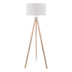 Armitage Tripod Floor Lamp Light Wood With Shade