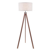 Armitage Tripod Floor Lamp Dark Wood With Shade