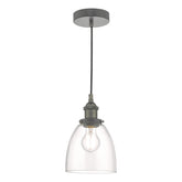 Arvin Pendant Antique Chrome & Glass