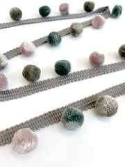 Laura Ashley Arwen Pom Fringe, Lavender Grey