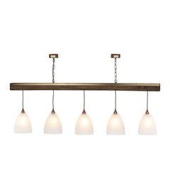 David Hunt Lighting ASPEN 5 light Bar Wood Effect