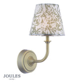 Joules Apsley Rechargeable Wall Light Pheasant Print Green Shade