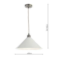 English Heritage Audley End Single Pendant Bronze and Cream