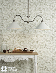 English Heritage Audley End 2 Light Bar Pendant Bronze and Cream