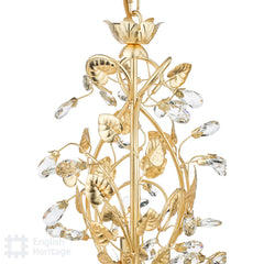 English Heritage Audley End 3 Light Chandelier Gold Leaf